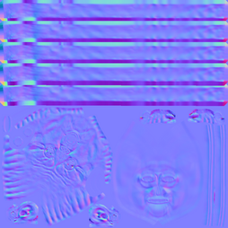 Model's baked normal map.