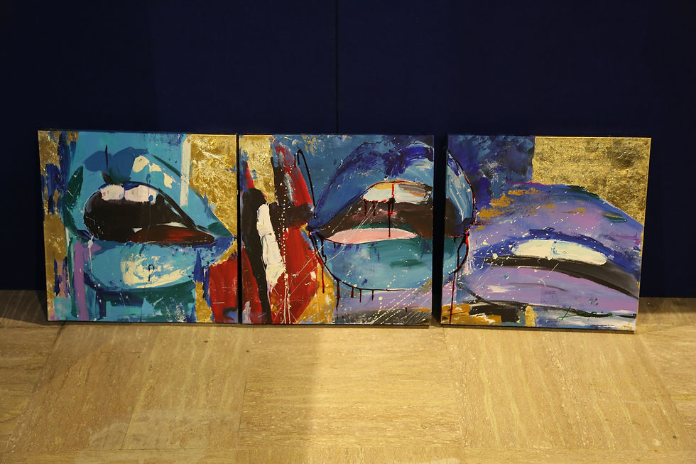 Thumbnail: Tenderness (triptych) (50x150cm/19,7x59")