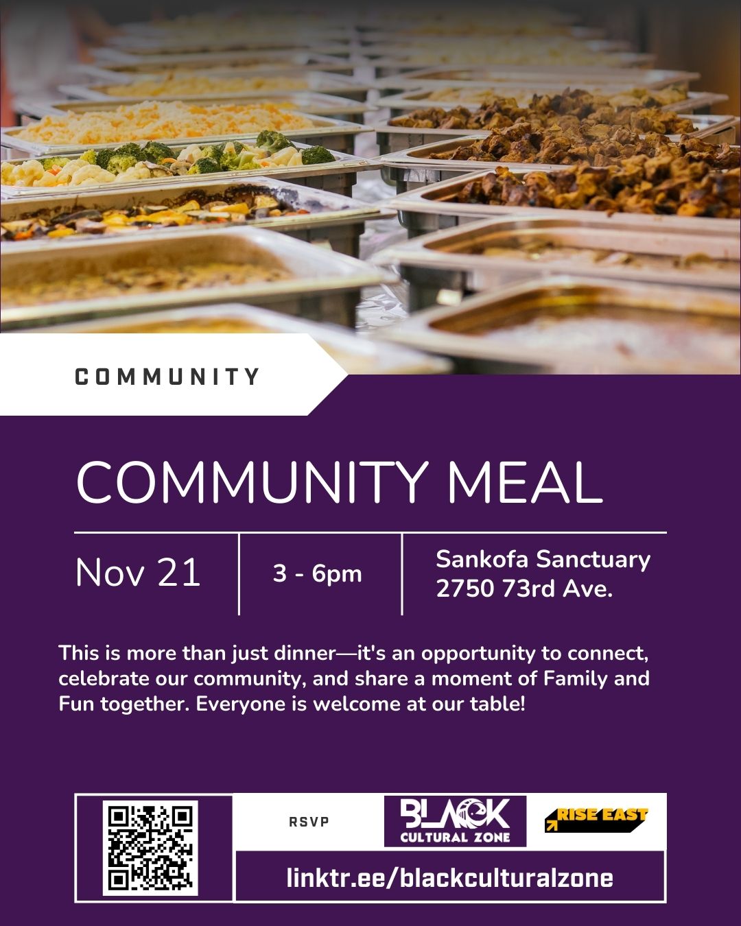 November Community Meal at Sankofa Sanctuary