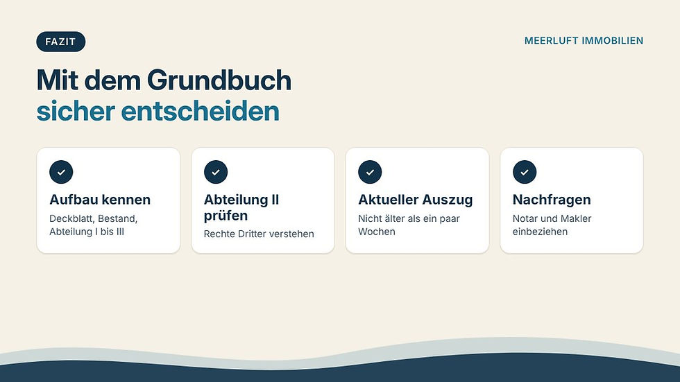 Grundbuch Checkliste: Aufbau kennen, Abteilung II prüfen, aktuellen Auszug anfordern und Notar einbeziehen