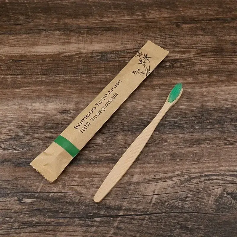 Thumbnail: 30pcs ECO Friendly Toothbrush Bamboo Toothbrushes Resuable Portable Adult Wooden