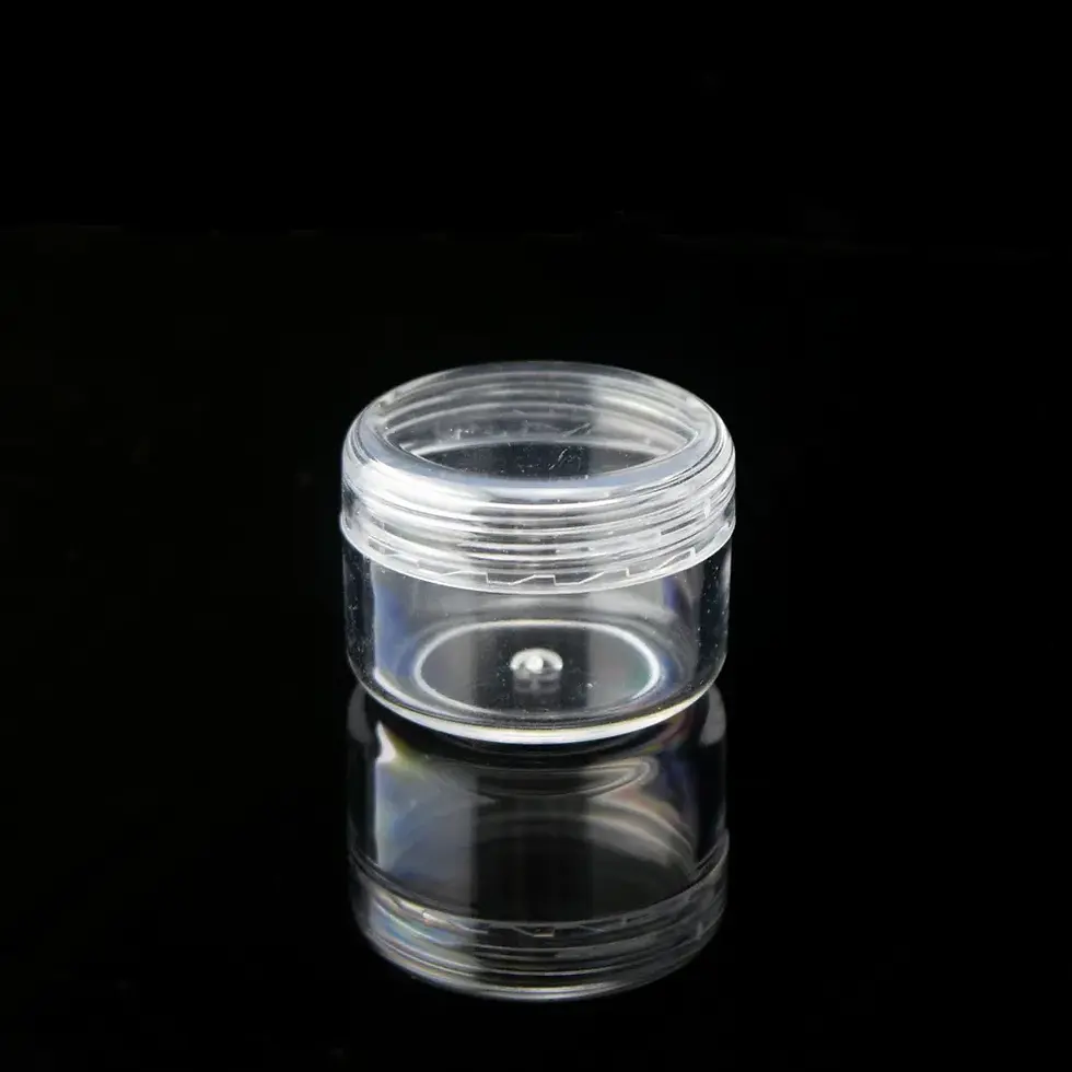 Thumbnail: 50pcs Empty 5ml Clear Plastic Cosmetic Pot Jars for Nail Art Decorations Glitter