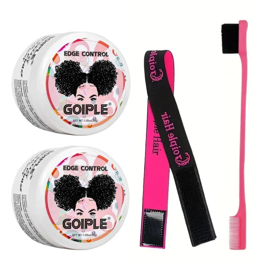 Thumbnail: GOIPLE 30g Women Edge Control Wax Kit Non-Greasy Styling Gel Small Size Long