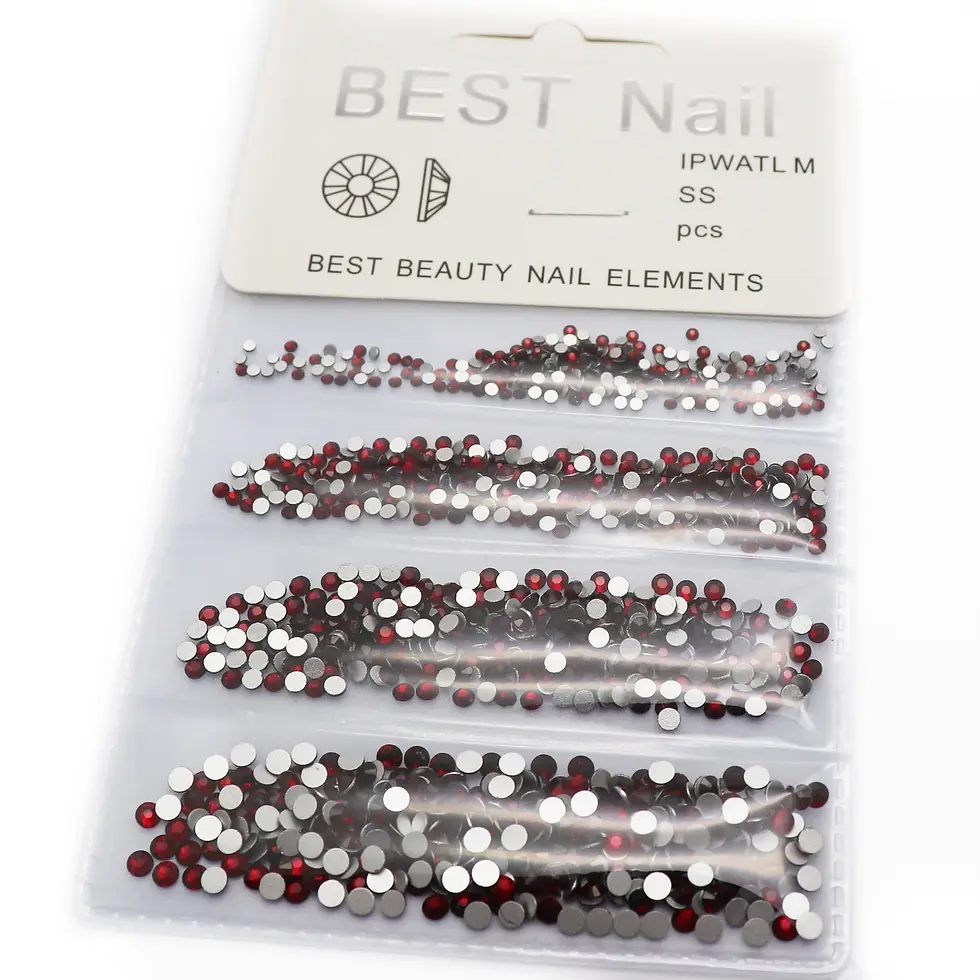 Thumbnail: 2020 New Packing 4 Cell Mix Size Nail Rhinestone SS4-SS10  Separate Packing