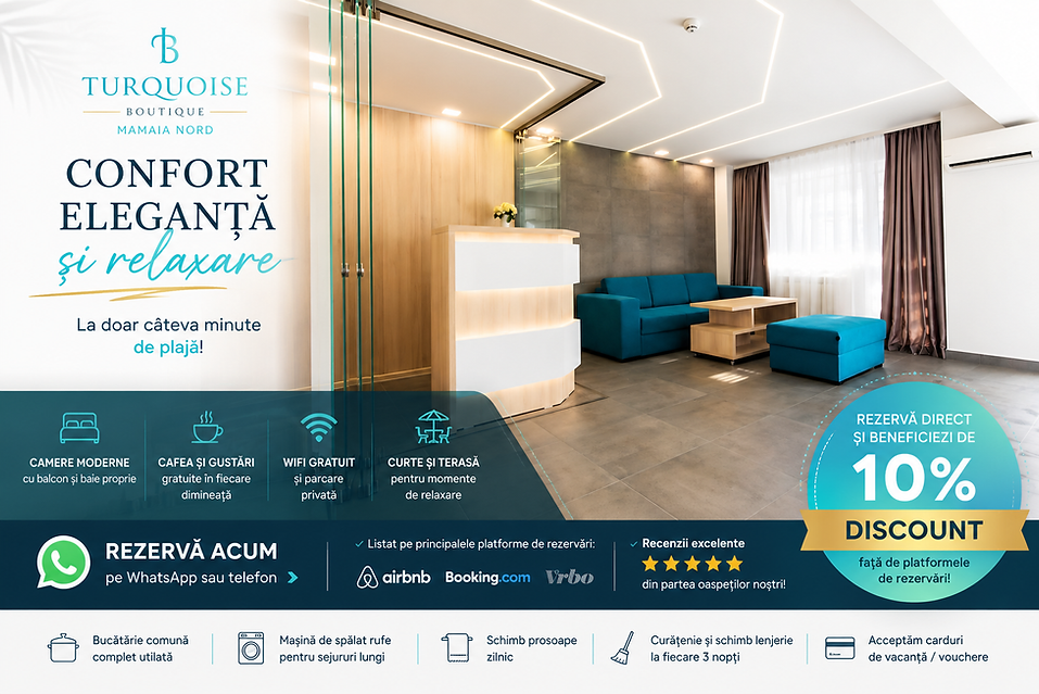 Oferta Cazare la Mare in Mamaia Nord - Hotel Turquoise Boutique
