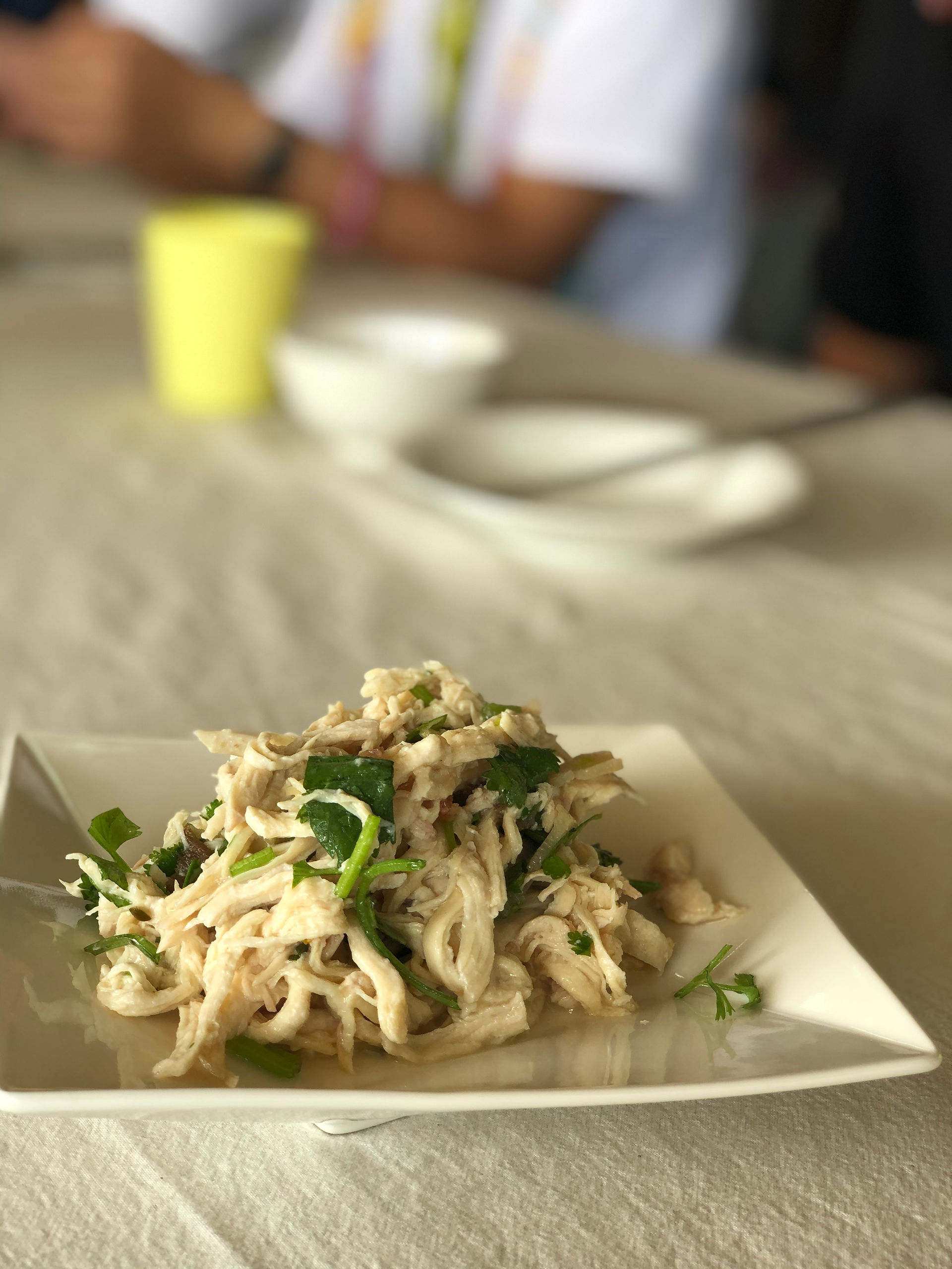 Fermented bamboo with chicken, spicy powder, taro stem, peanut