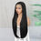 Thumbnail: 32 inch Straight Long Black color front Lace Wig
