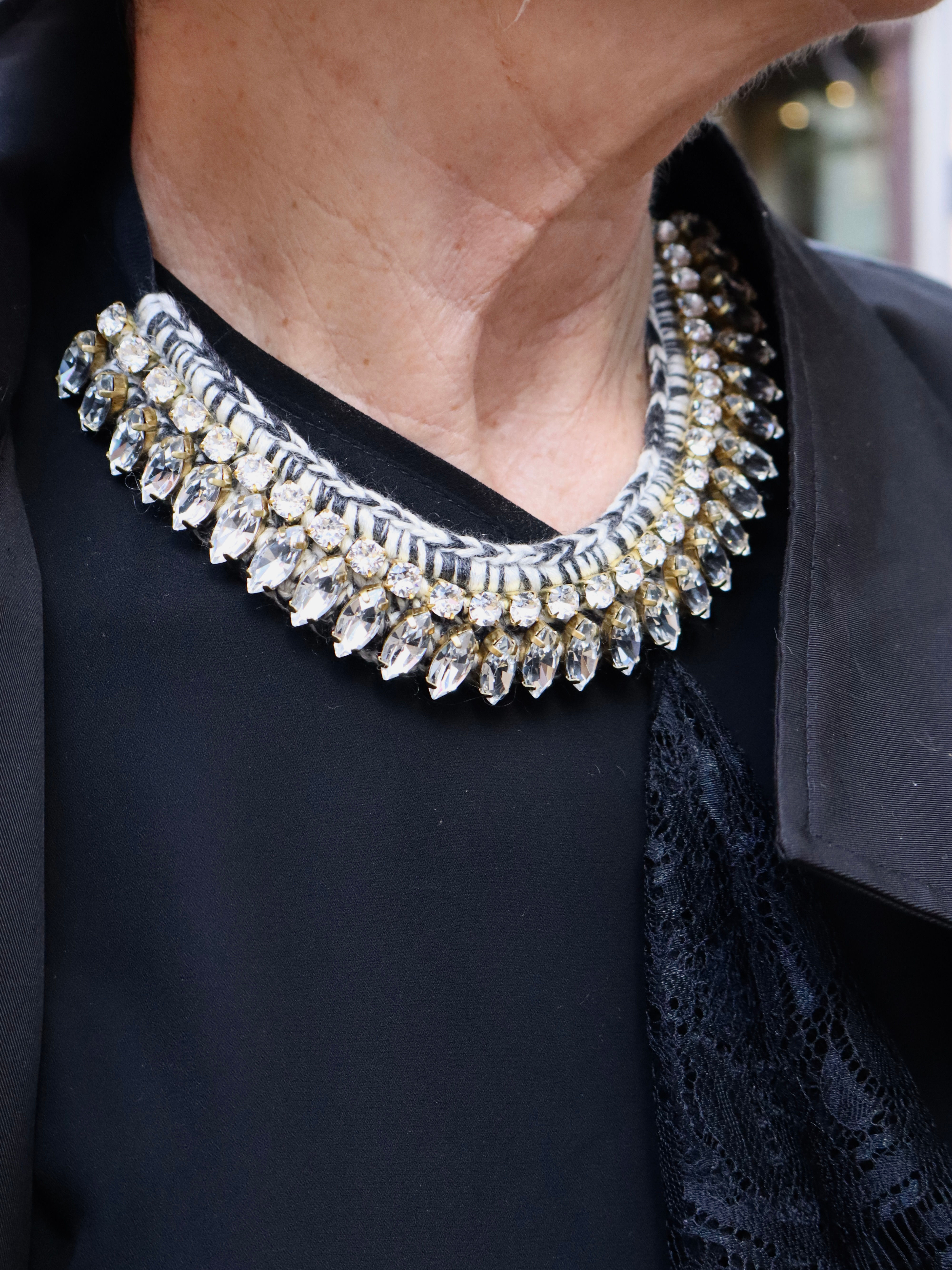 Collar gargantilla cashmere jaspeado