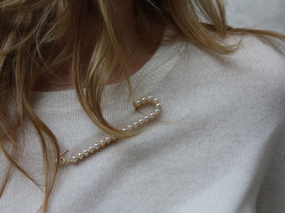 Broche alfiler perlas