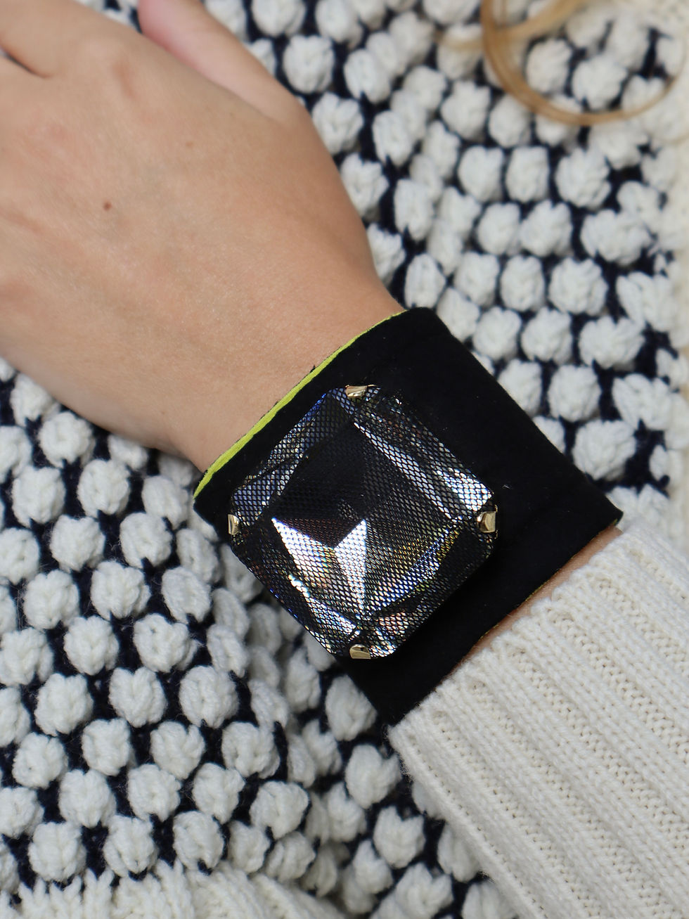 Pulsera piedra y tul