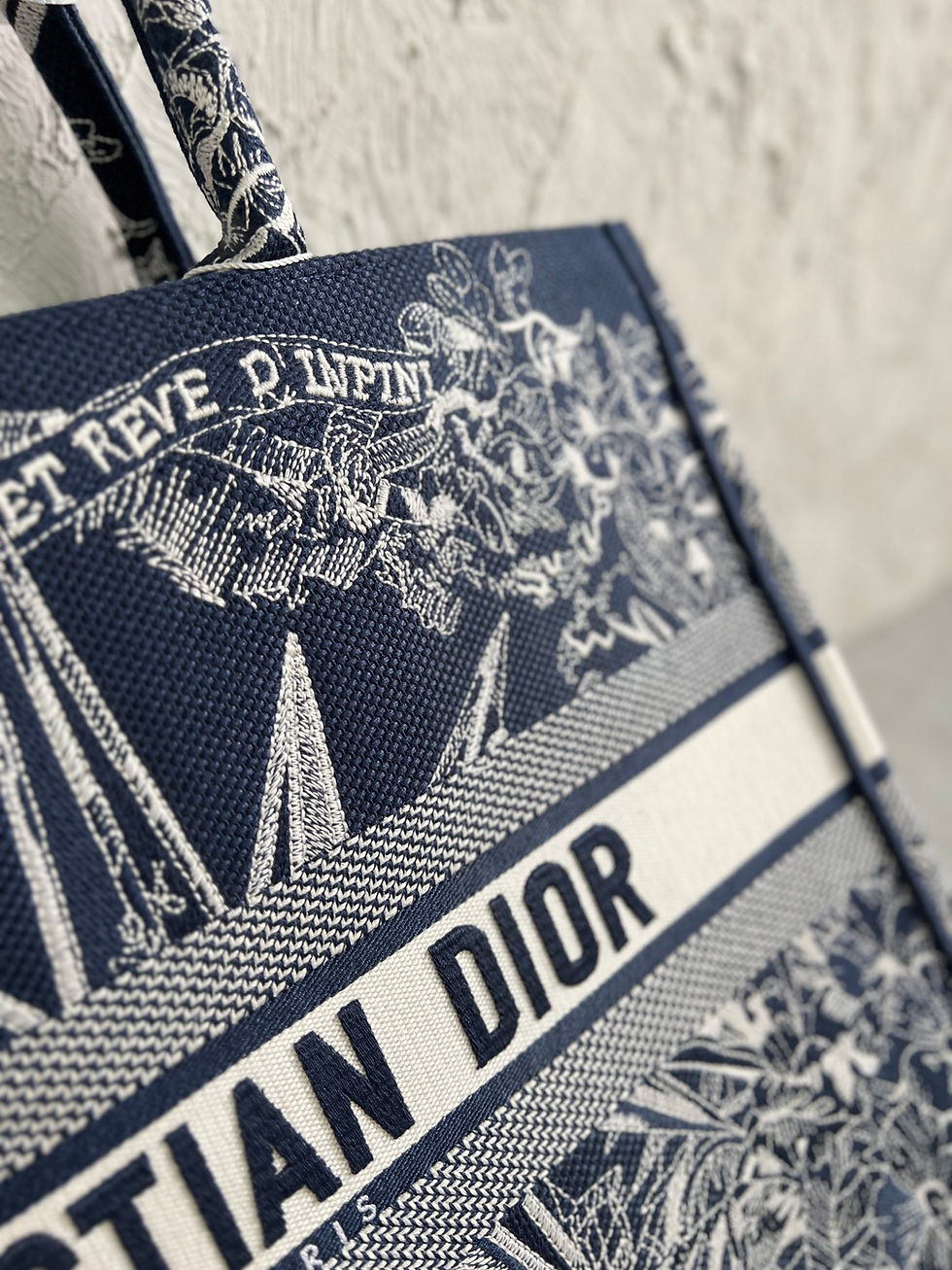 Thumbnail: Dior Book Tote star flower black