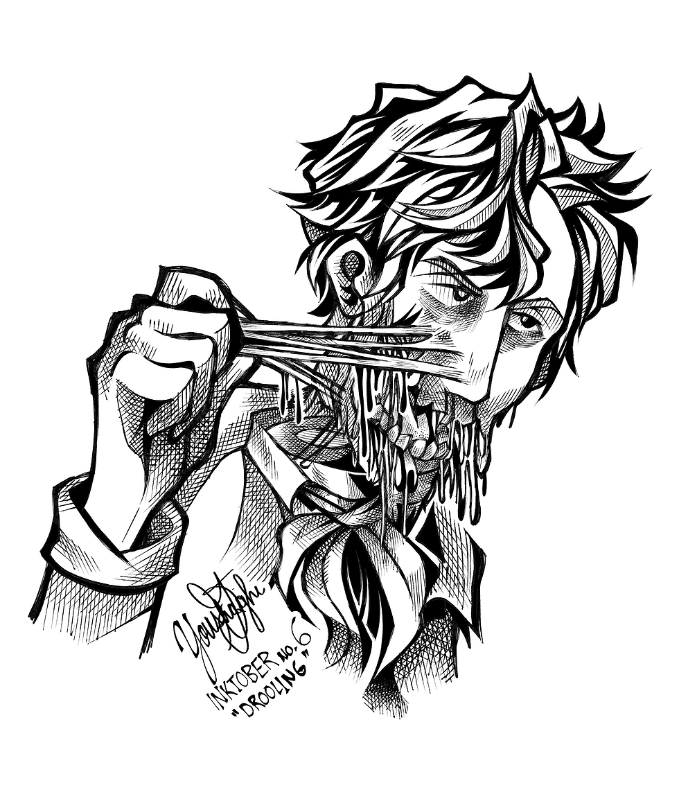 INKTOBER day 6 - Drooling David