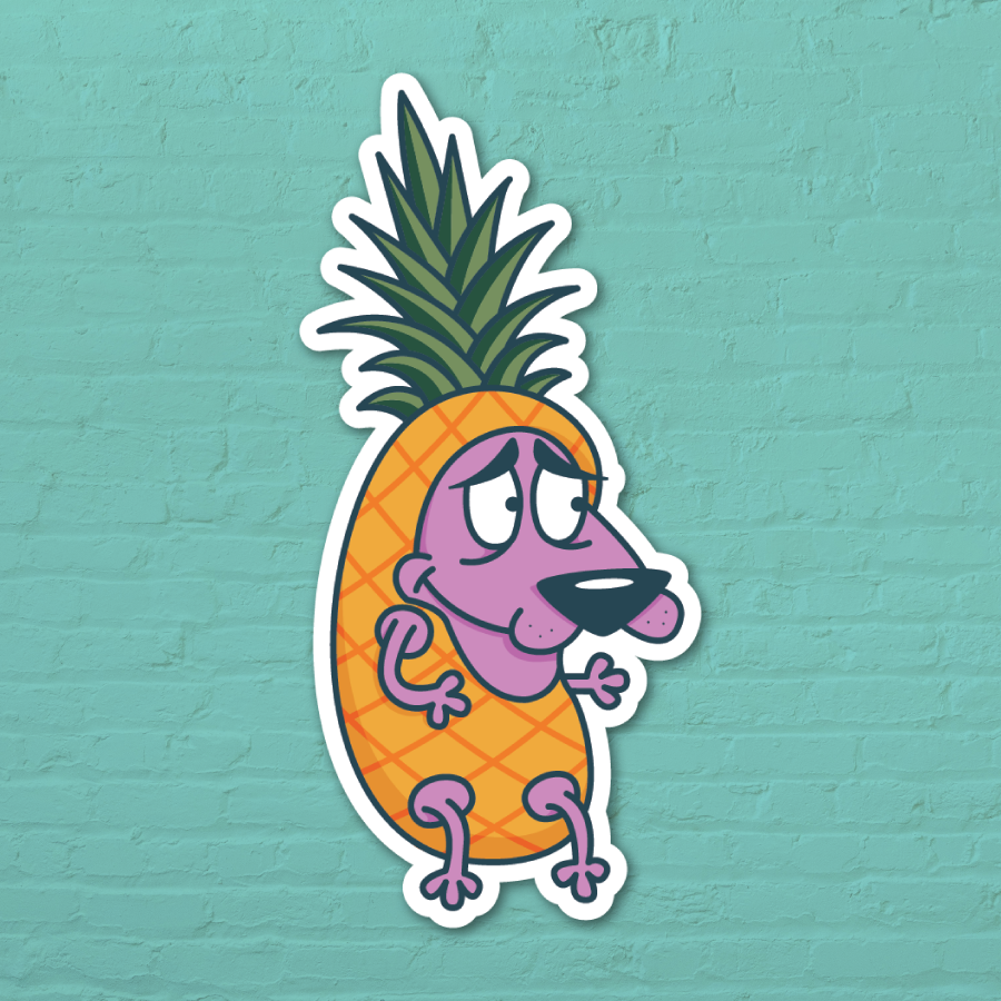 Cowardly Fruit Sticker