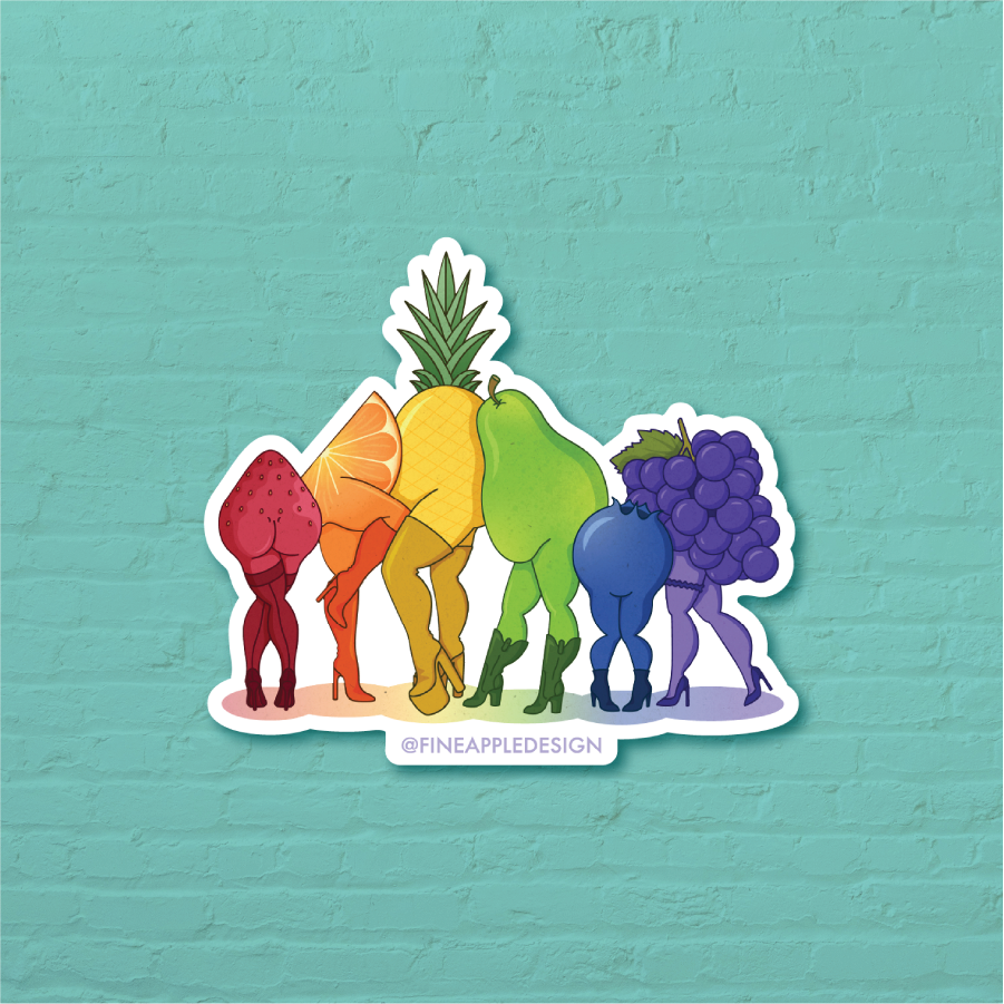 Fruit Flag Sticker