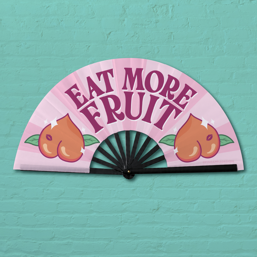 Eat More Fruit Clack Fan