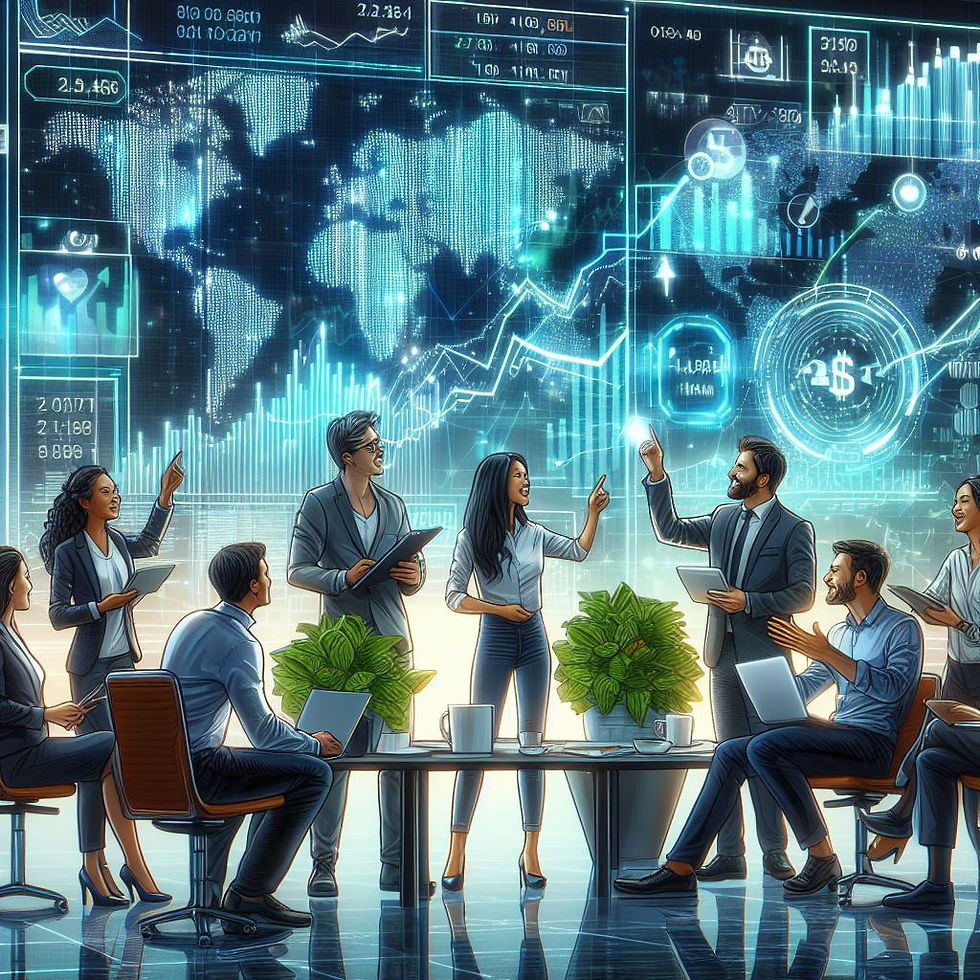 groep mensen die bezig zijn met investeringen