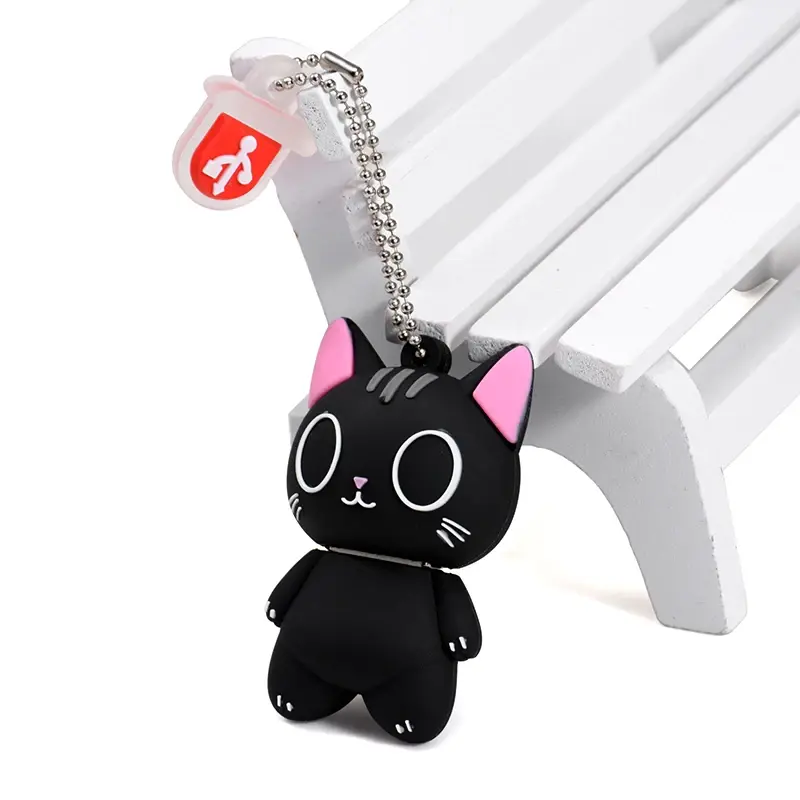 Thumbnail: Hot Sale Pendrive Cute Cartoon Cat USB 2.0 Flash Drive 16GB 32GB 64GB 128GB Pen
