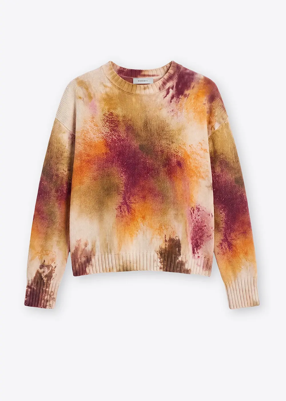Maglia stampa macchie dipinta Rosso 35