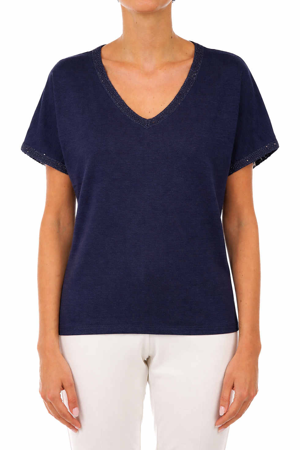 Maglia over dettagli luminosi Le Tricot Perugia davanti