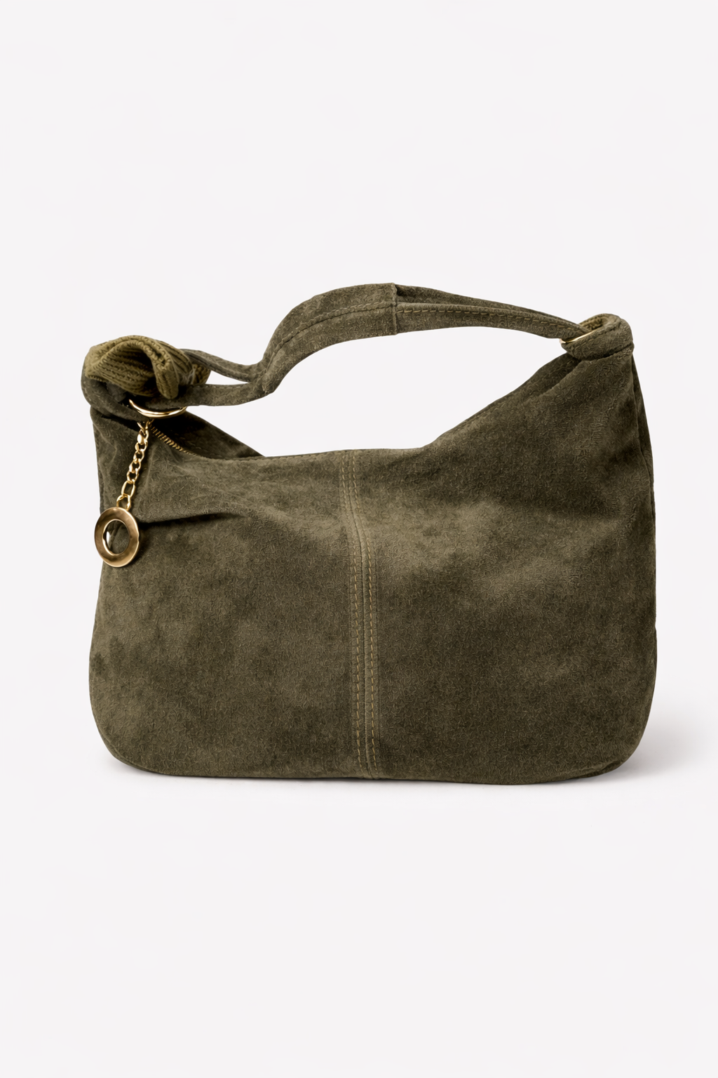Borsa camoscio verde Clips