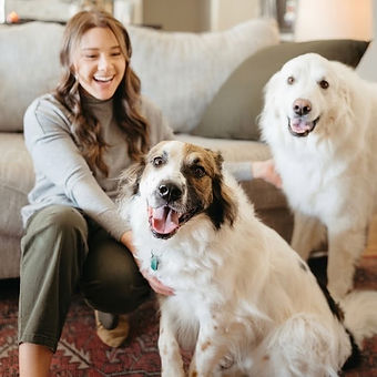 Elaine Bender with her dogs