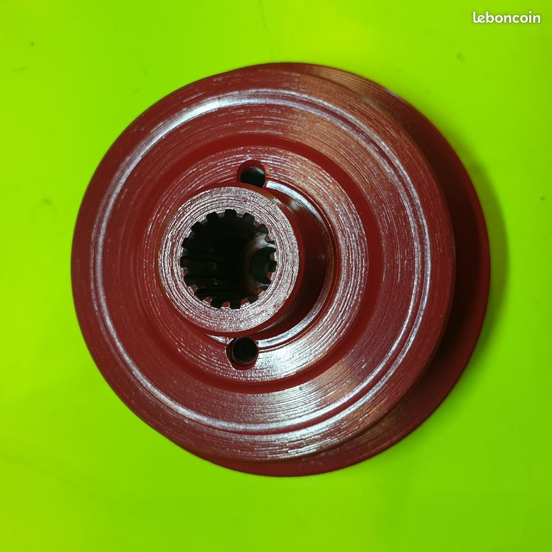 Miniature : Poulie double Iseki 10 cannelure SA373 / 573 / SA600 / SA370 / A300 