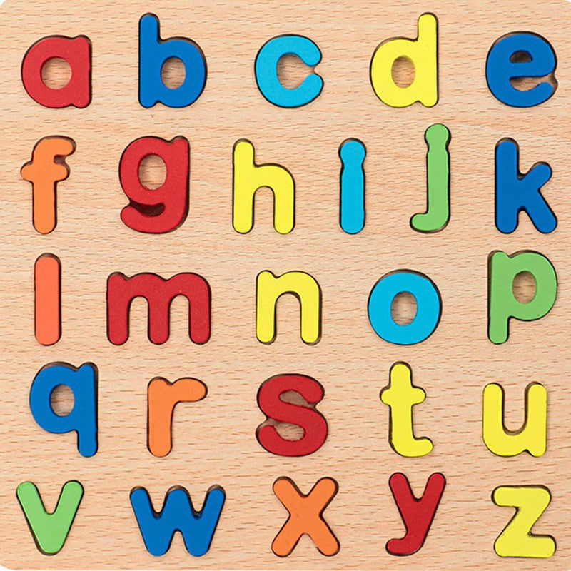 Thumbnail: Wooden Numbers Shapes and Alphabet Board