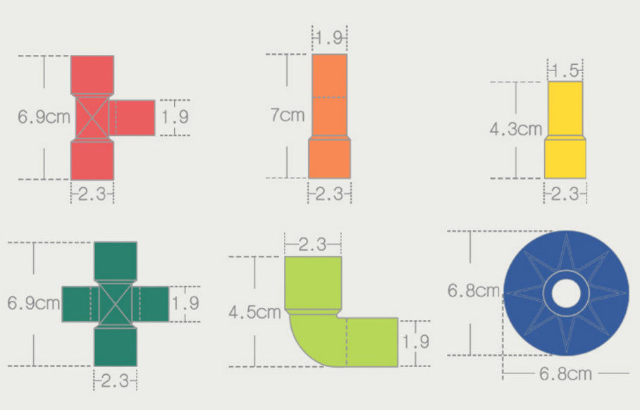 縮圖：Onshine water pipe plug match building blocks (72pcs)