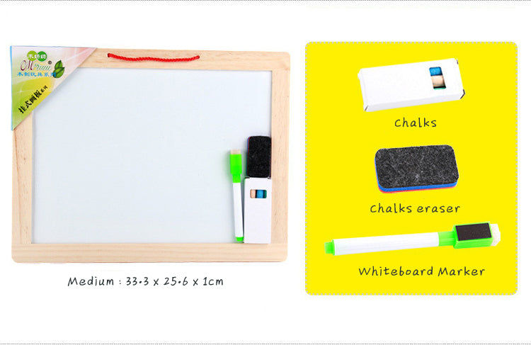 Wooden Multi-function double-sided hanging children's drawing board - writing bo