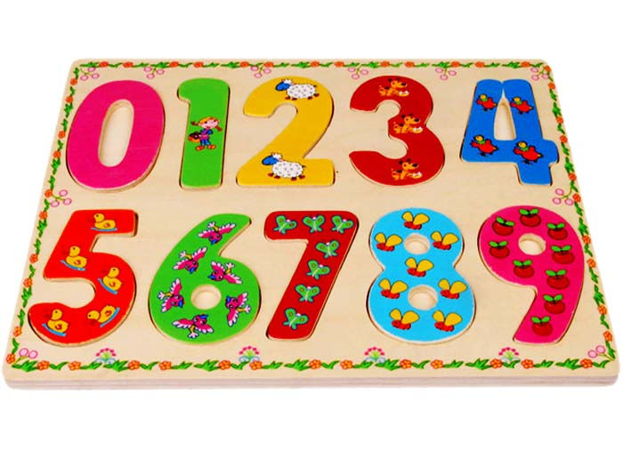 Wooden Puzzle - 0-9 Numbers