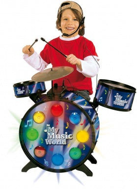Thumbnail: My Music World-Drum Kit(With Electronics Lights,Stool)