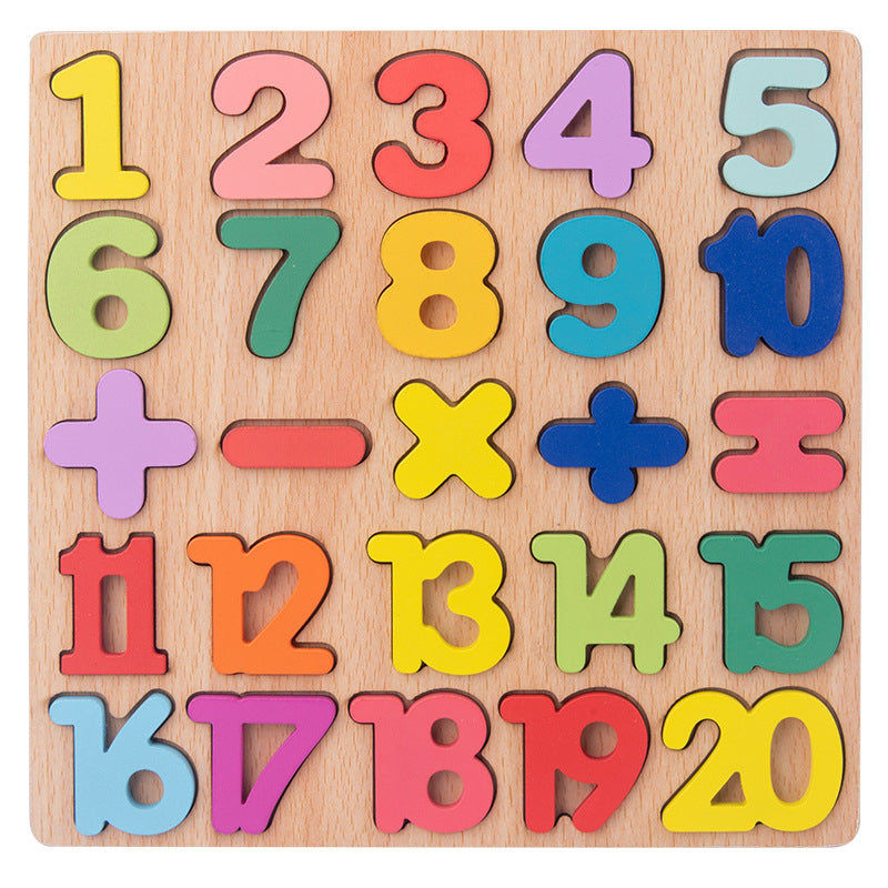 Thumbnail: Wooden Numbers Shapes and Alphabet Board