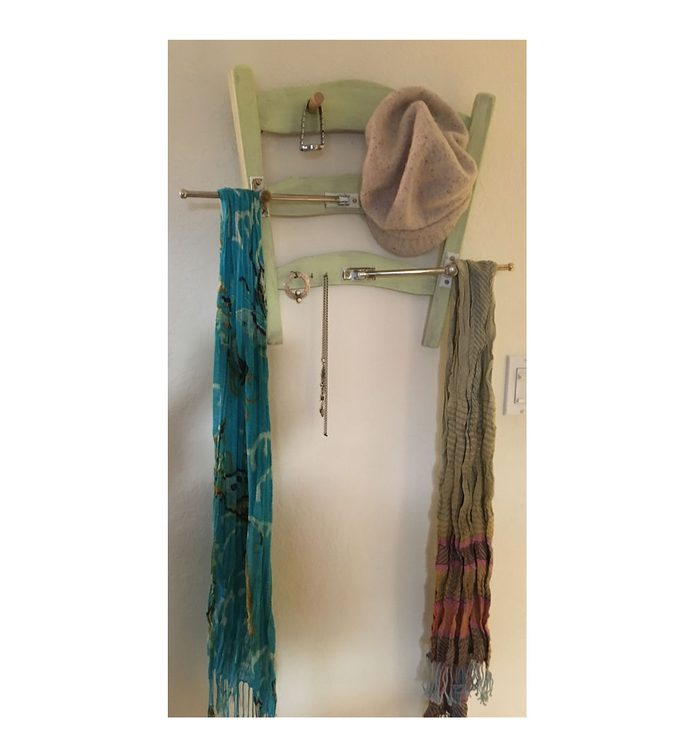 Thumbnail: Upcycled Chair Back Accessory Rack