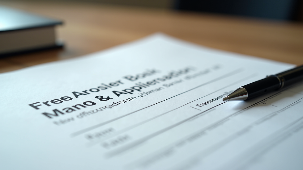 Close-up view of a German bank loan application form on a desk