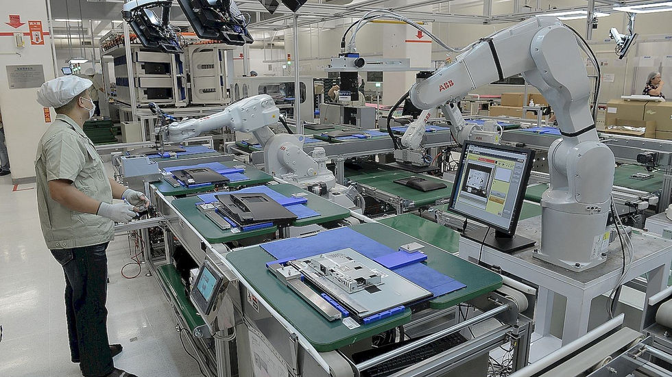 Robots working in Factories