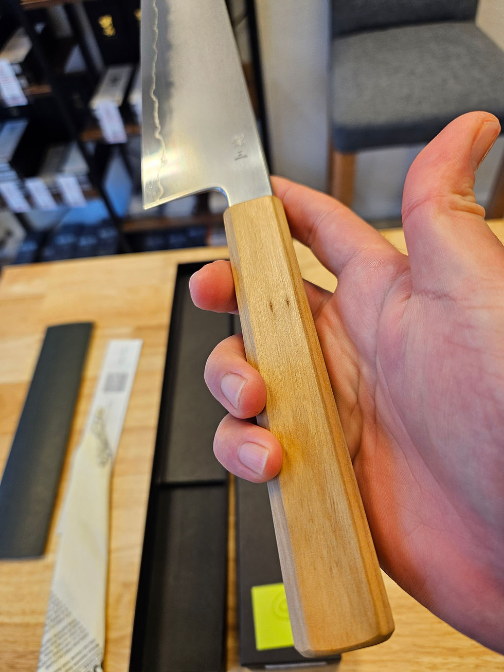 Miniaturbild: Baba Hamono, Gyuto 210mm, Ginsan, Kagekiyo, Kirschholzgriff