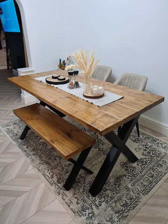 Thumbnail: The Metal X Base Table and Bench