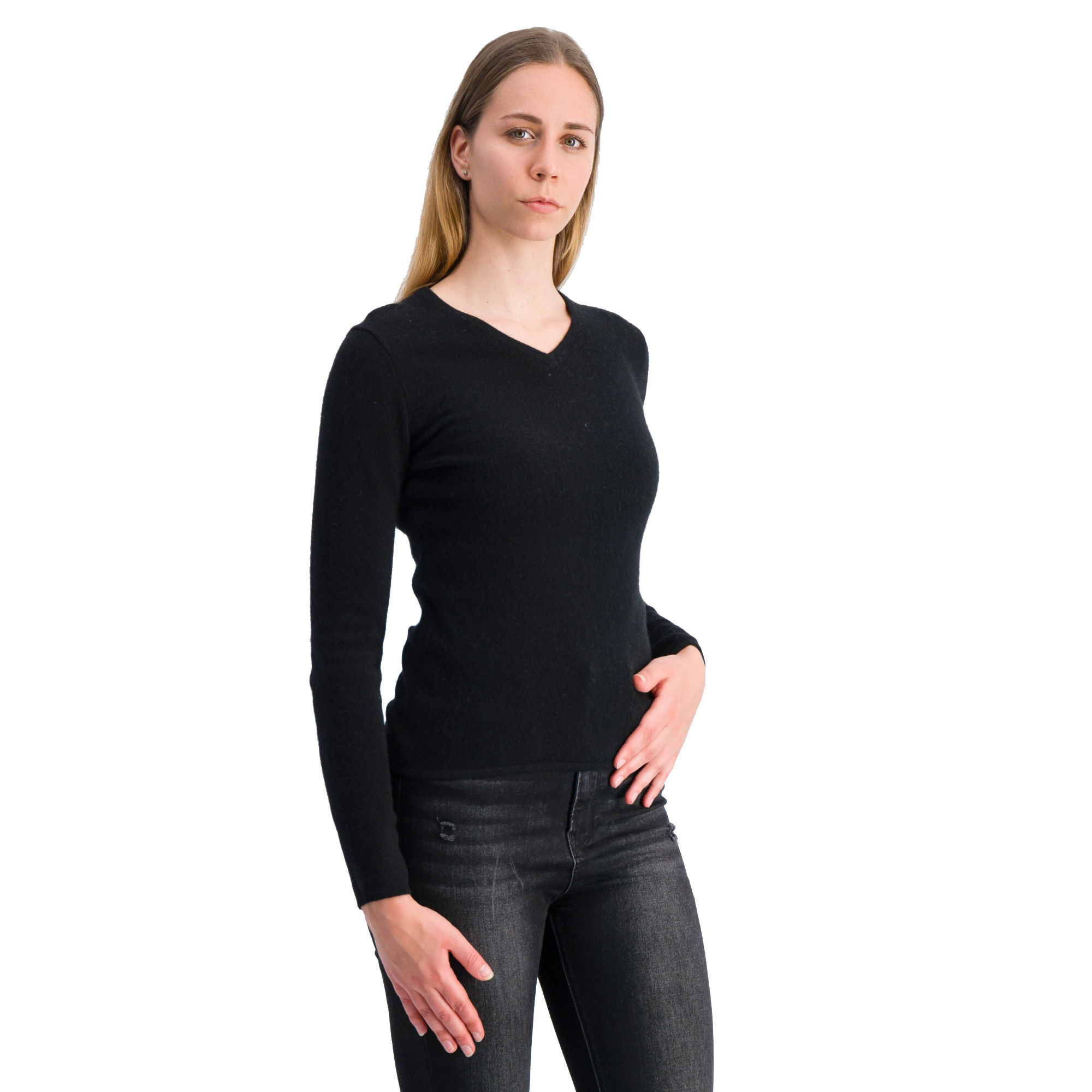 女士 V 领毛衣 100% 羊绒 Ref. PS002