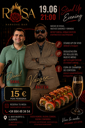 🎤 Stand Up Evening en Rosa Karaoke Bar