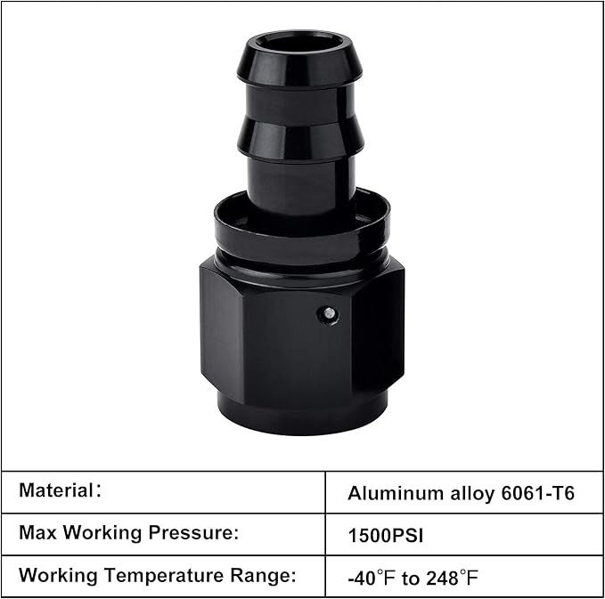 Thumbnail: 12AN Straight Push Lock Fitting