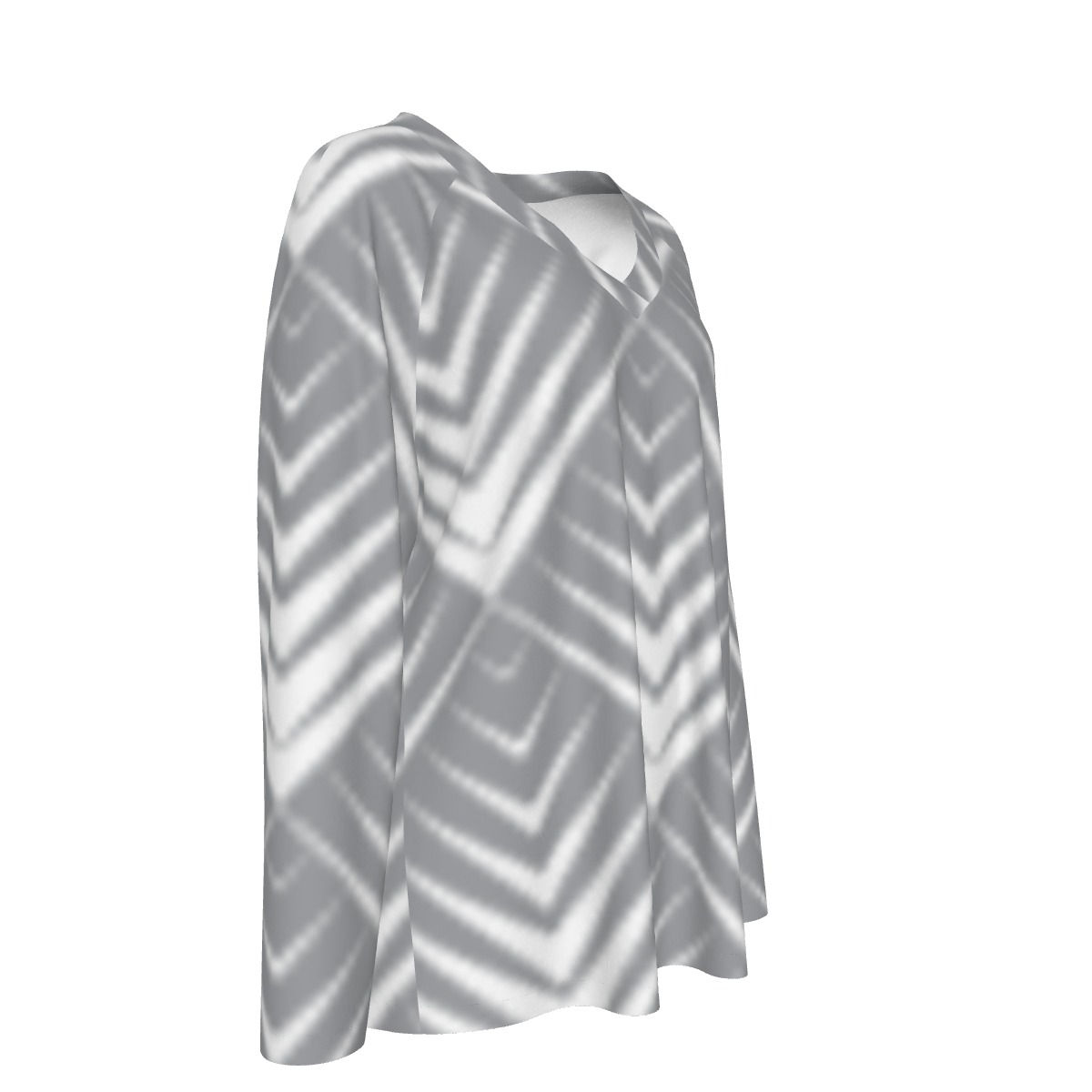 T-shirt Grey & White V Ripple