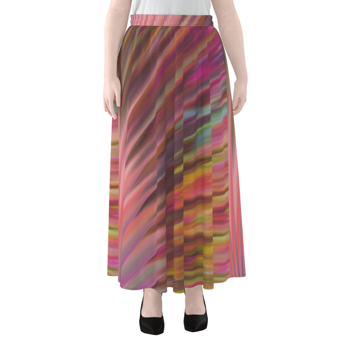 Un Tyed w Dyed Garments Chiffon Skirt w Lining