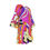 Thumbnail: Mixed Color Stacked Ruffle Sleeve Blouse