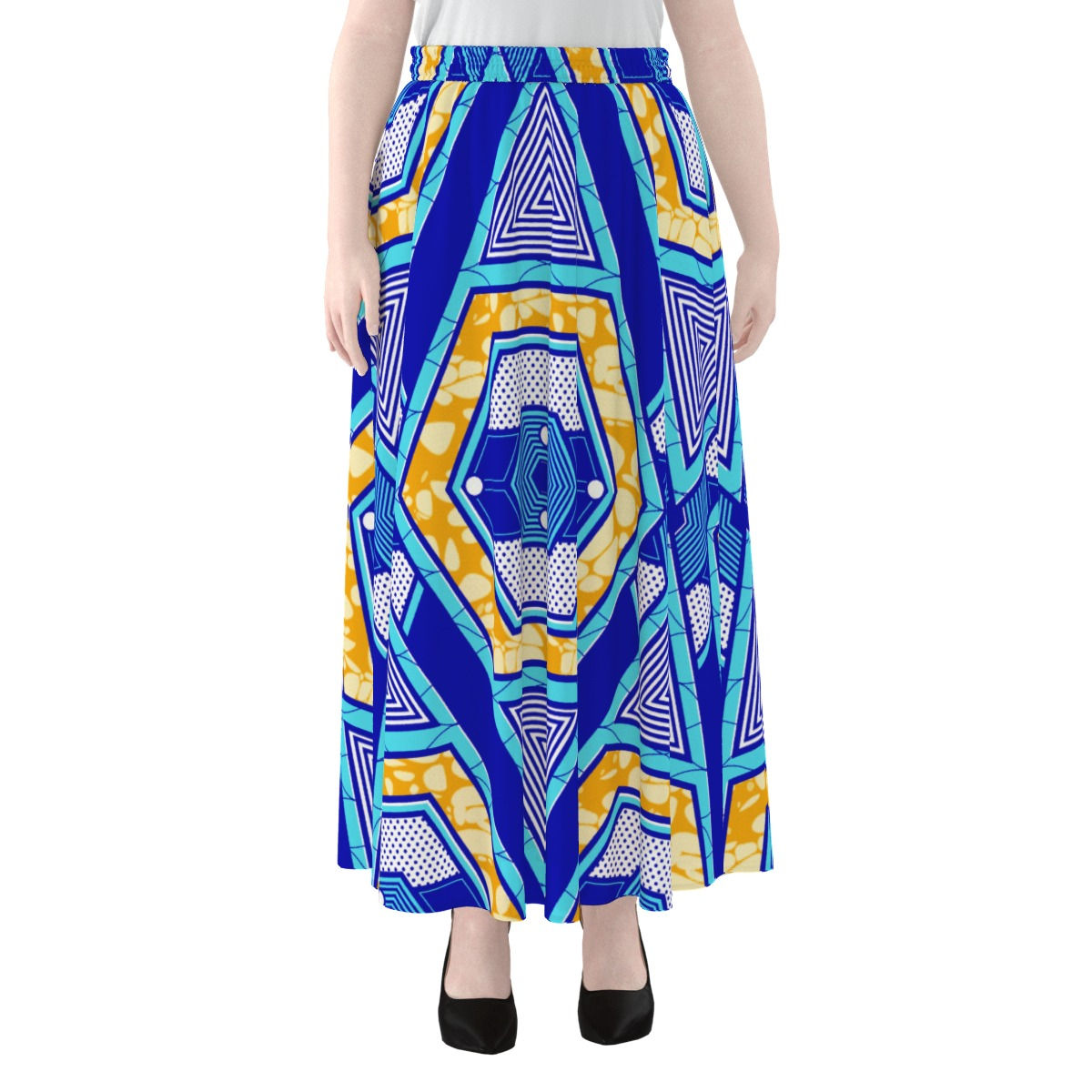 Yellows & Blues Skirt w Lining
