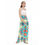 Thumbnail: Coral White and Blues High Waist Wide Leg Trousers