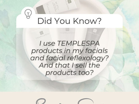 Did you know I use Temple Spa products in my facials and facial reflexology?