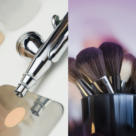 Airbrush versus traditional bridal makeup comparison by a New Jersey makeup artist