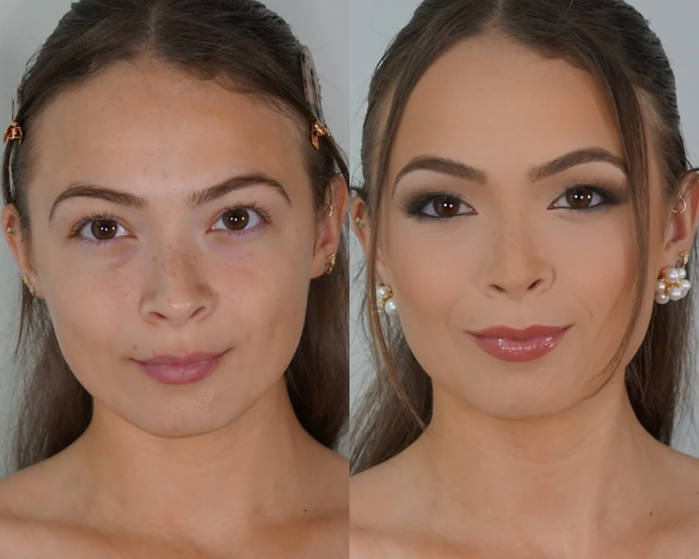 Soft glam bridal makeup customized for fair skin in New Jersey
