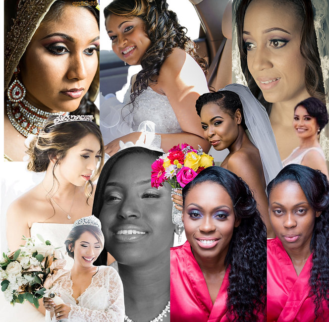 Bride laughing with bridesmaids during Red Bank wedding glam