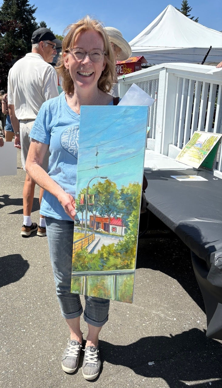 I love the challenge of a long vertical canvas.